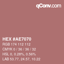 Color code: HEX #AE7070 | qconv.com