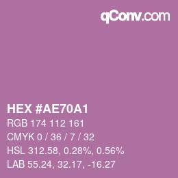 Color code: HEX #AE70A1 | qconv.com