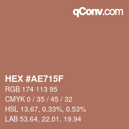 Color code: HEX #AE715F | qconv.com