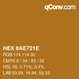 Código de color: HEX #AE721E | qconv.com
