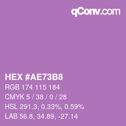 Color code: HEX #AE73B8 | qconv.com