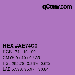 Color code: HEX #AE74C0 | qconv.com