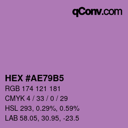 Color code: HEX #AE79B5 | qconv.com