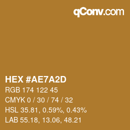 颜色代码: HEX #AE7A2D | qconv.com