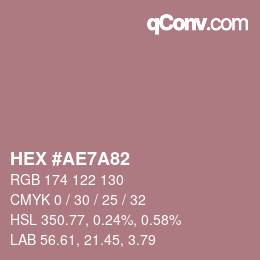 Farbcode: HEX #AE7A82 | qconv.com