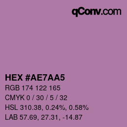 颜色代码: HEX #AE7AA5 | qconv.com