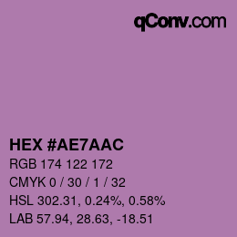 Farbcode: HEX #AE7AAC | qconv.com