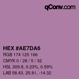 Color code: HEX #AE7DA6 | qconv.com