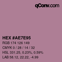 Color code: HEX #AE7E95 | qconv.com
