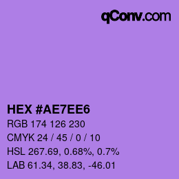 Color code: HEX #AE7EE6 | qconv.com