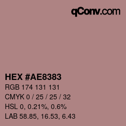Farbcode: HEX #AE8383 | qconv.com