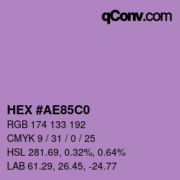Color code: HEX #AE85C0 | qconv.com