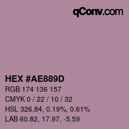 Color code: HEX #AE889D | qconv.com