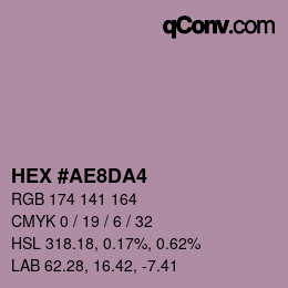 Color code: HEX #AE8DA4 | qconv.com