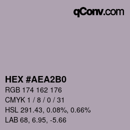 Color code: HEX #AEA2B0 | qconv.com