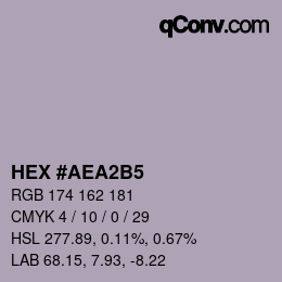 Color code: HEX #AEA2B5 | qconv.com