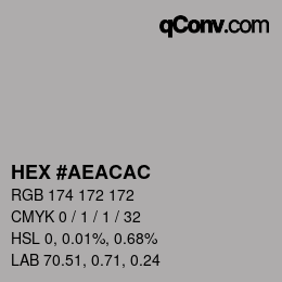 Color code: HEX #AEACAC | qconv.com