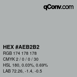 Color code: HEX #AEB2B2 | qconv.com