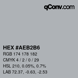 Color code: HEX #AEB2B6 | qconv.com