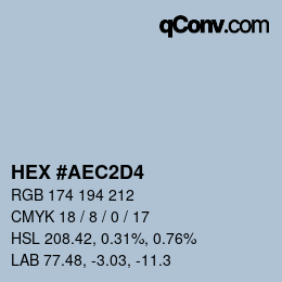 カラーコード: HEX #AEC2D4 | qconv.com
