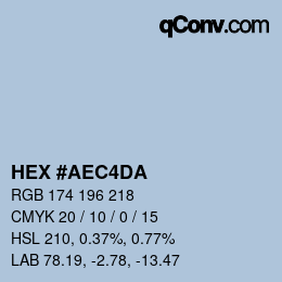 カラーコード: HEX #AEC4DA | qconv.com