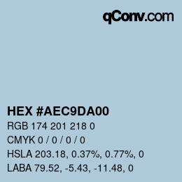 Color code: HEX #AEC9DA00 | qconv.com