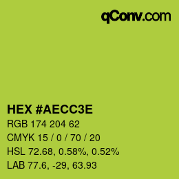 Código de color: HEX #AECC3E | qconv.com