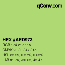 颜色代码: HEX #AED973 | qconv.com
