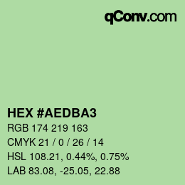 カラーコード: HEX #AEDBA3 | qconv.com