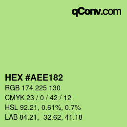 Color code: HEX #AEE182 | qconv.com