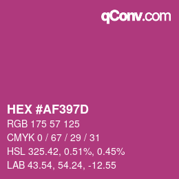 Color code: HEX #AF397D | qconv.com