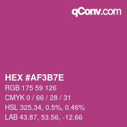 Color code: HEX #AF3B7E | qconv.com