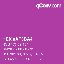 Color code: HEX #AF3BA4 | qconv.com