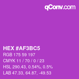 Color code: HEX #AF3BC5 | qconv.com