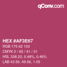 Color code: HEX #AF3E67 | qconv.com