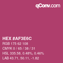 Color code: HEX #AF3E6C | qconv.com