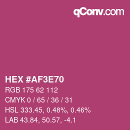 Color code: HEX #AF3E70 | qconv.com