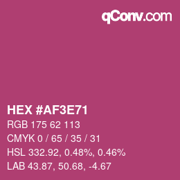Color code: HEX #AF3E71 | qconv.com
