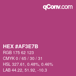 カラーコード: HEX #AF3E7B | qconv.com