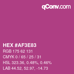 Color code: HEX #AF3E83 | qconv.com