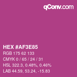 Color code: HEX #AF3E85 | qconv.com
