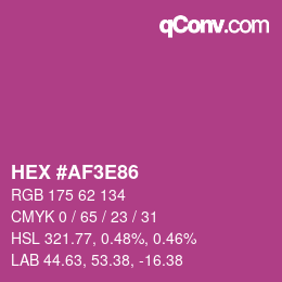 Color code: HEX #AF3E86 | qconv.com