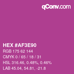 Color code: HEX #AF3E90 | qconv.com