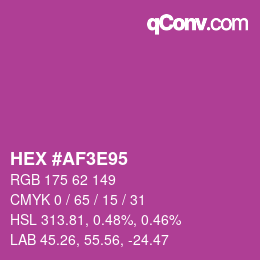 Color code: HEX #AF3E95 | qconv.com