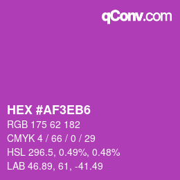 Color code: HEX #AF3EB6 | qconv.com