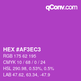 颜色代码: HEX #AF3EC3 | qconv.com