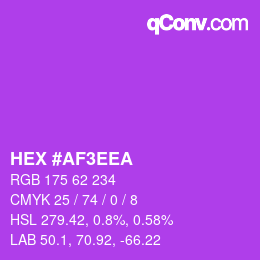 颜色代码: HEX #AF3EEA | qconv.com