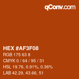 Color code: HEX #AF3F08 | qconv.com