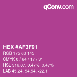 Color code: HEX #AF3F91 | qconv.com