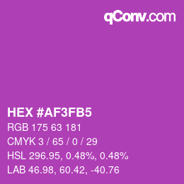 Color code: HEX #AF3FB5 | qconv.com